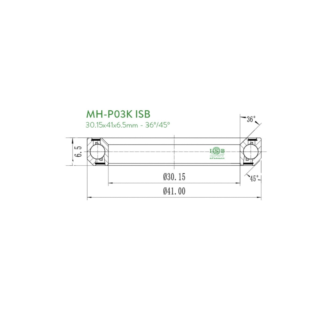2 Roulements à Billes MH-P03K-2RS - 30,15x41x6,5 Mm - Scellés, Acier Carbone, Pour Vélo, Imprimante 3D, Machines - 10