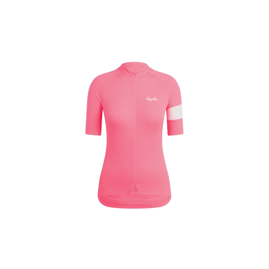 Rapha Women's Core Lightweight Jersey High-Vis Pink/White