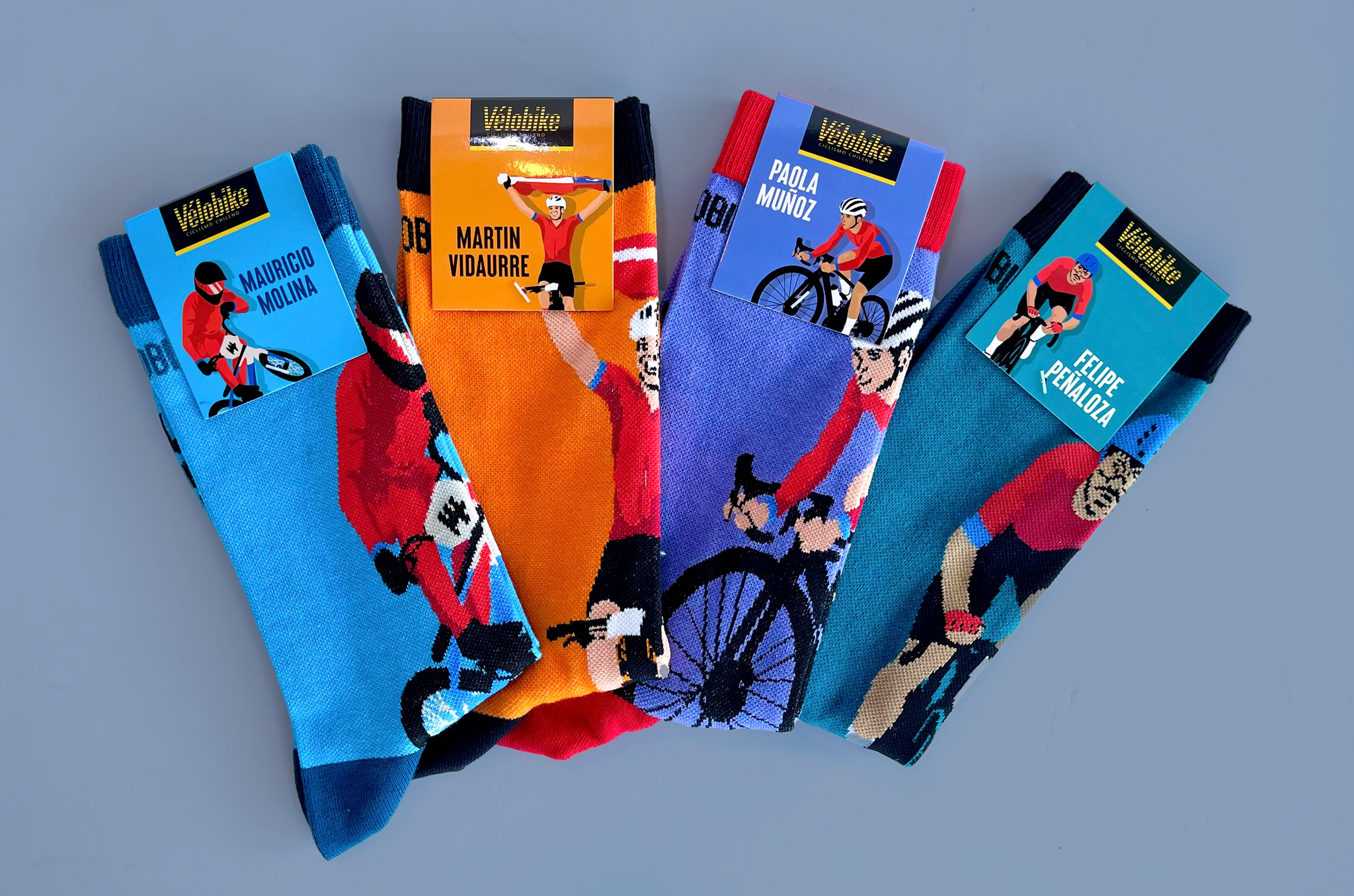 Pack Calcetines Velobike Edición Especial Ciclistas Chilenos