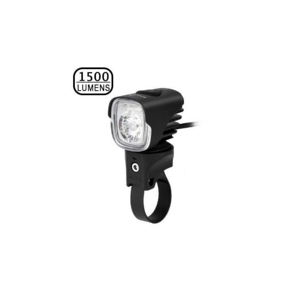 Luz Magicshine de 1500 lumenes, soporte Garmin, bateria de 2600 mAh con carga y descarga. Se puede conectar a E-Bike.